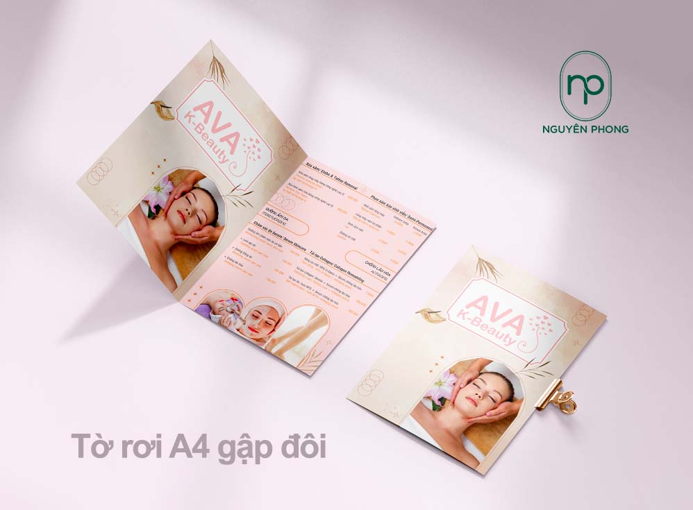Mẫu tờ rơi A4 trong nghề spa 